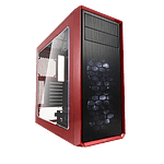 Fractal Focus G roja con ventana  Caja Fractal Focus G roja con ventana  Caja