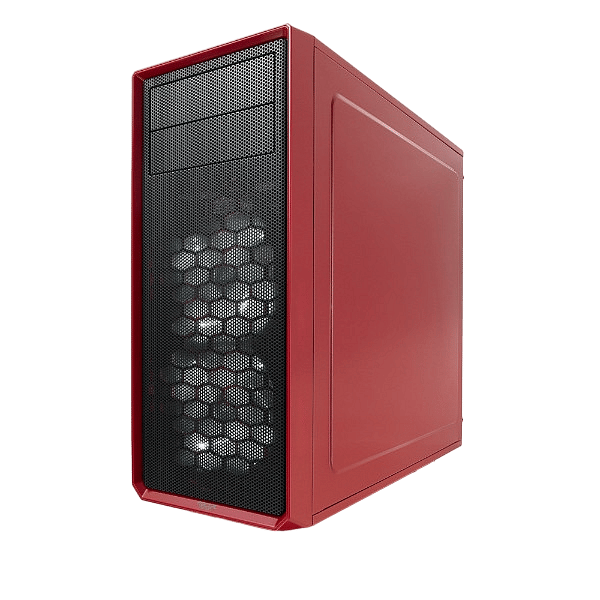 Fractal Focus G roja con ventana  Caja