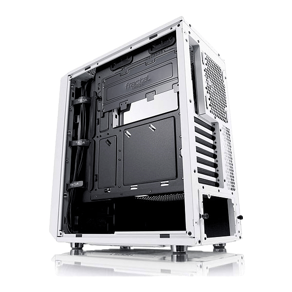 Fractal Meshify C Blanca Cristal Templado  Cajas