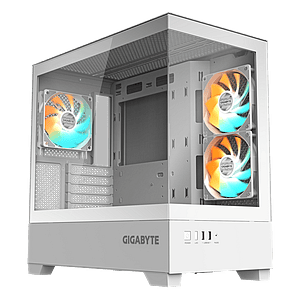 Gigabyte AORUS C201 Panoramic ICE  Caja mATX ARGB Cristal Templado USB 30 White RGB Fusion