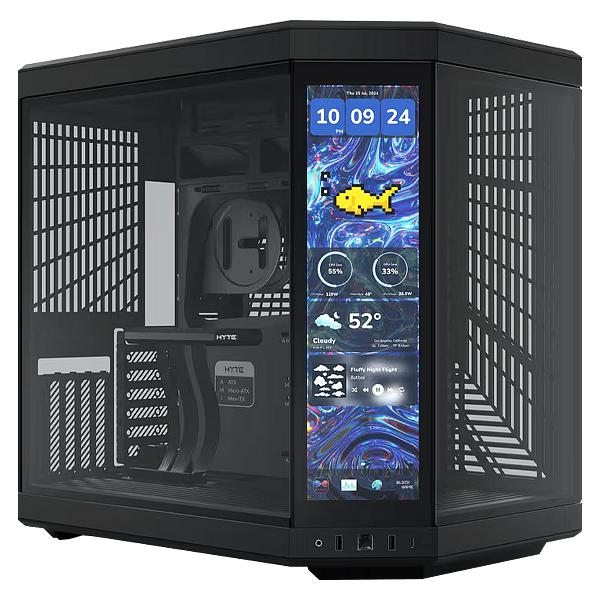 iBUYPOWER Y70 Touch Infinite LCD ARGB  Caja ATX Cristal Templado Negra