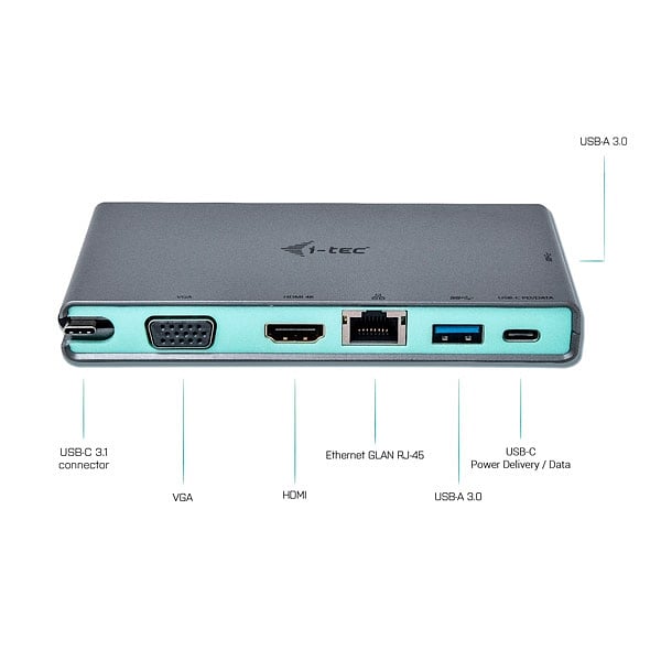 ITec USBC USB 30 VGA  HDMI LAN Travel  DOCK