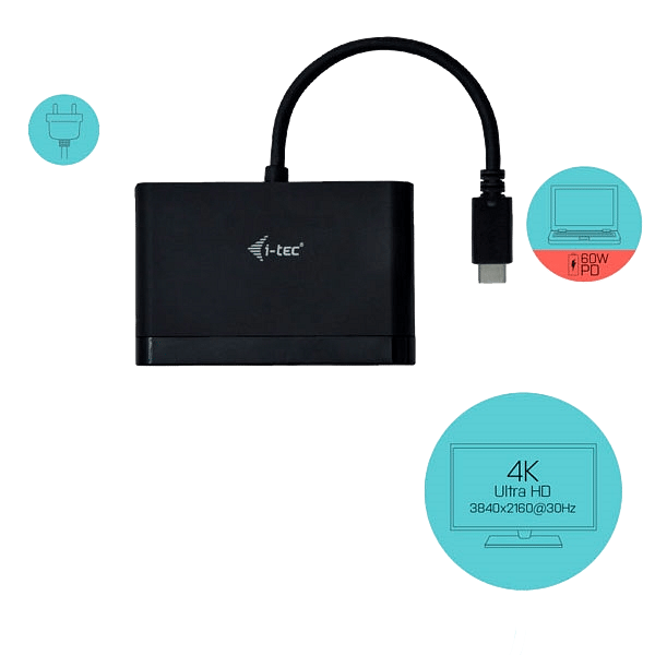 ITec USB C a HDMI con 2 USB 30
