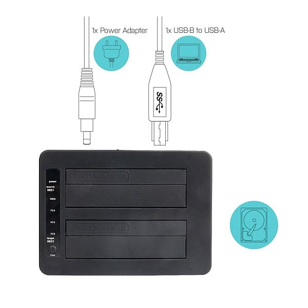 ITec USB 30 SATA HDD 2 x 25  35  Dock