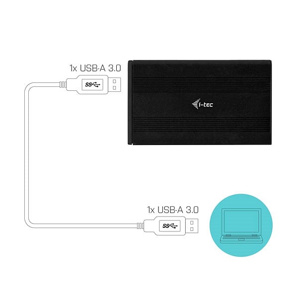ITec Mysafe USB 30 HDD 25Advance AluBasic  Caja Externa
