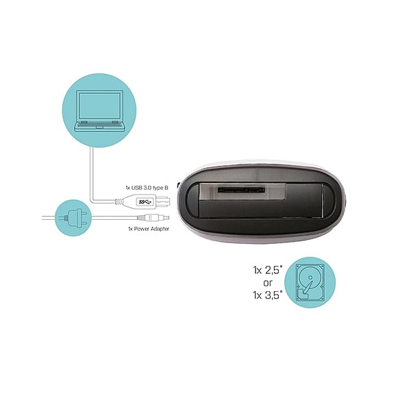 ITec 2535 Docking Station USB 30  Caja Externa