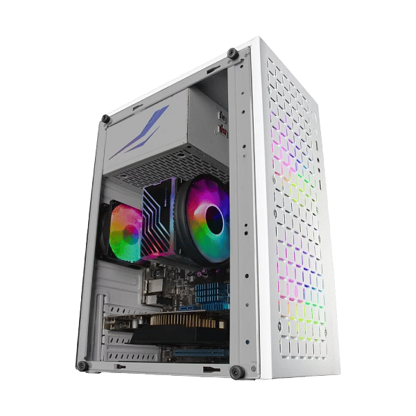 Mars Gaming MCCore FRGB   Caja MicroATX Cristal Templado Blanca