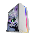 Mars Gaming MCS1 ARGB  Caja MicroATX Cristal Templado Blanca Mars Gaming MCS1 ARGB  Caja MicroATX Cristal Templado Blanca