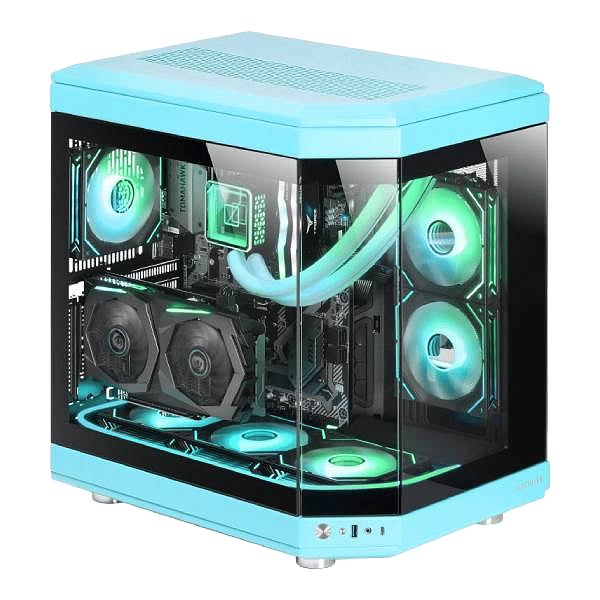 Mars Gaming MC3T Panoramica  Caja ATX Cristal Templado Azul
