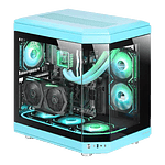 Mars Gaming MC3T Panoramica  Caja ATX Cristal Templado Azul