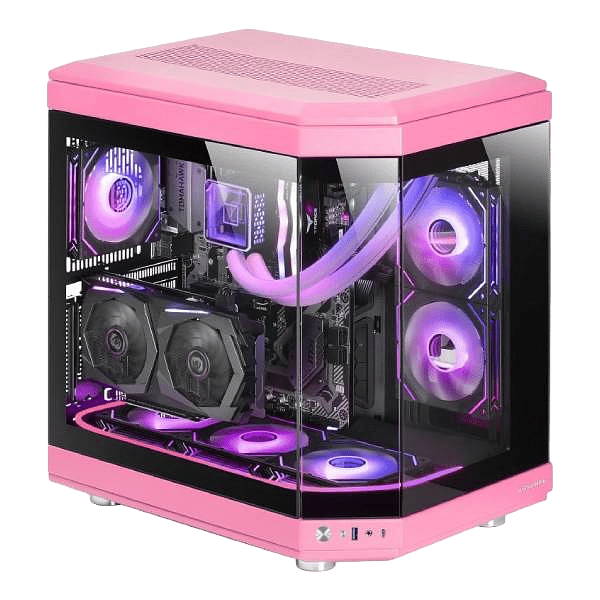 Mars Gaming MC3T Panoramica  Caja ATX Cristal Templado Rosa