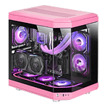 Mars Gaming MC3T Panoramica  Caja ATX Cristal Templado Rosa Mars Gaming MC3T Panoramica  Caja ATX Cristal Templado Rosa