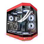 Mars Gaming MC3T Panoramica  Caja ATX Cristal Templado Rojo