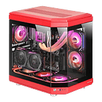 Mars Gaming MC3T Panoramica  Caja ATX Cristal Templado Rojo