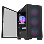 Montech AIR 100 ARGB  Caja Negra MATX Cristal Templado