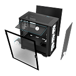Montech AIR 100 ARGB  Caja Negra MATX Cristal Templado