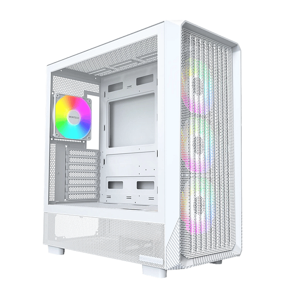 Montech X5 ARGB  Caja Micro ATX Cristal Templado Blanca