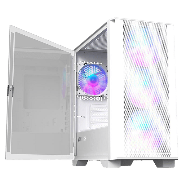 Montech AIR 100 ARGB  Caja Micro ATX Cristal Templado Blanco