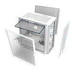Montech AIR 100 ARGB  Caja Micro ATX Cristal Templado Blanco