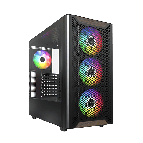 Montech XR Wood ARGB  Caja ATX Cristal Templado Negra