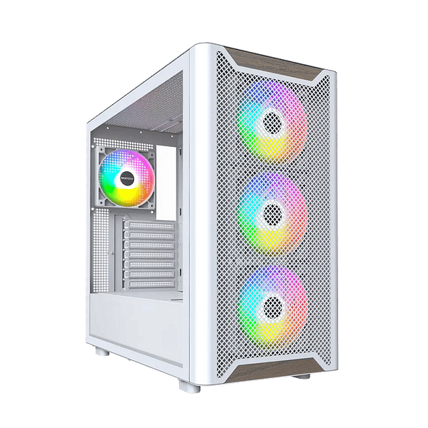 Montech XR Wood ARGB  Caja ATX Cristal Templado Blanca
