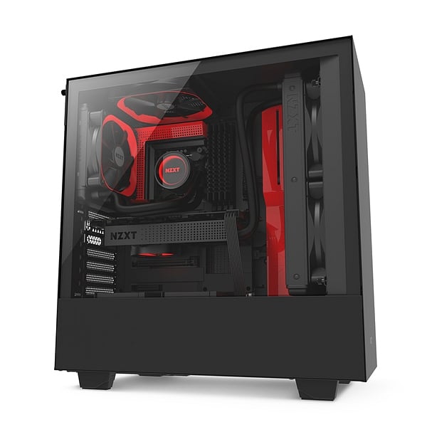 NZXT H500i con ventana negra  roja  Caja