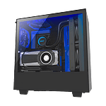 NZXT H500i con ventana negra  azul  Caja NZXT H500i con ventana negra  azul  Caja