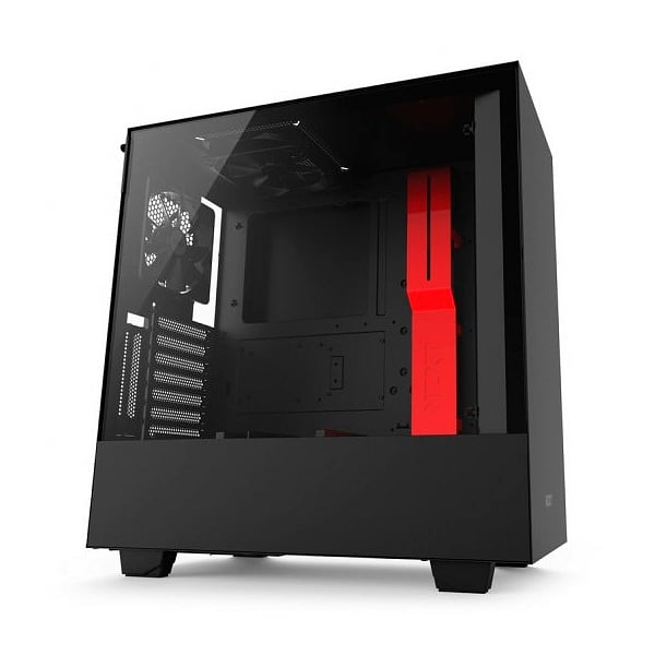 NZXT H500 con ventana negra  roja  Caja