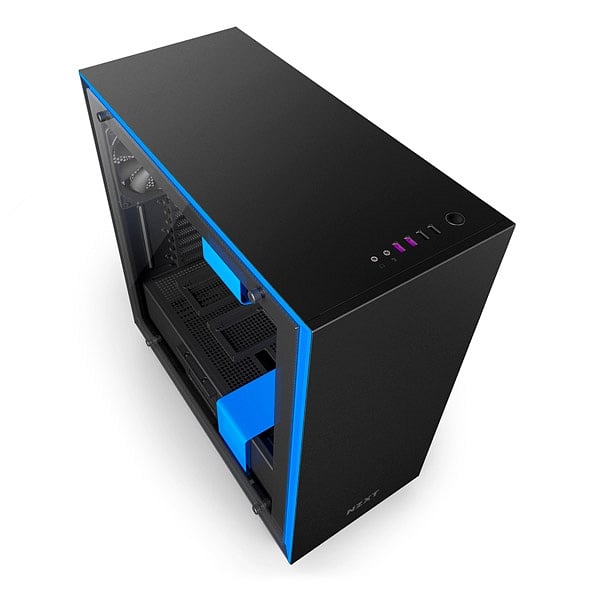 NZXT H700 con ventana negra  azul  Caja