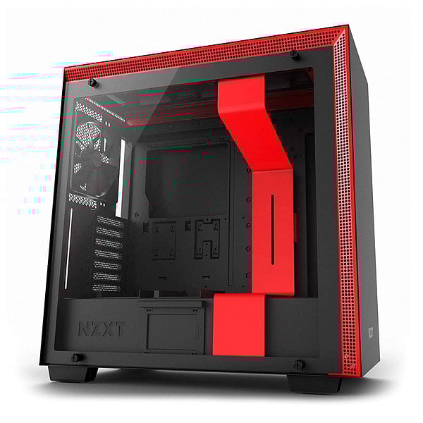 NZXT H700 con ventana negra  roja  Caja