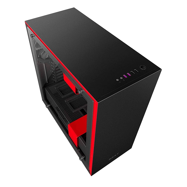NZXT H700 con ventana negra  roja  Caja