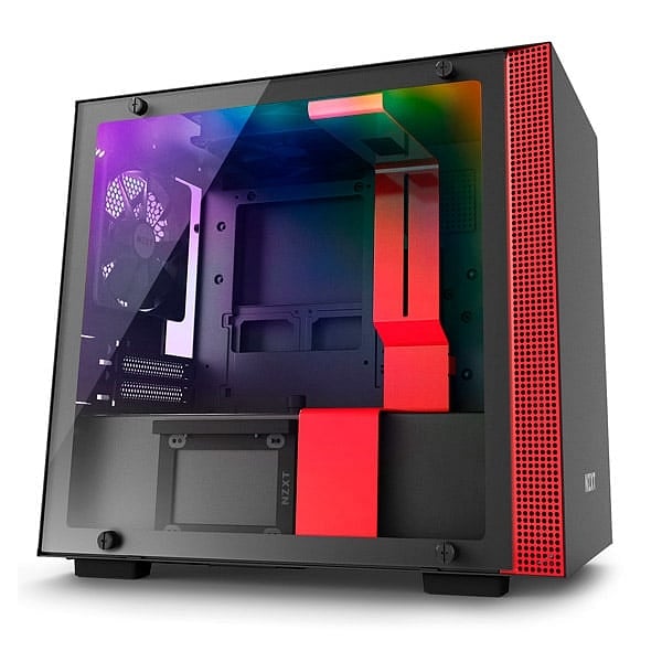 NZXT H200i con ventana negra  rojo  Caja