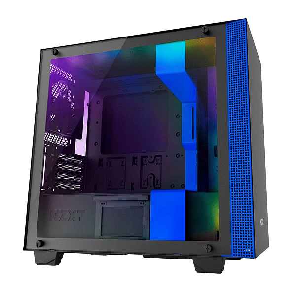 NZXT H400i con ventana negra  azul  Caja