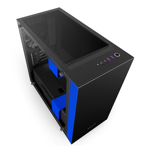 NZXT H400i con ventana negra  azul  Caja