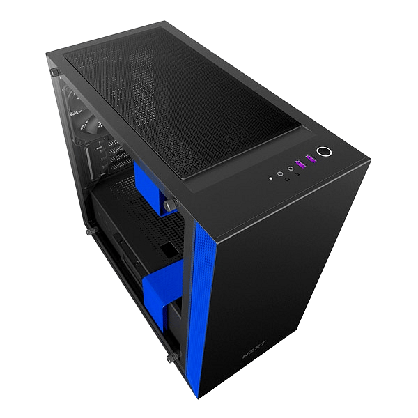 NZXT H400i con ventana negra  azul  Caja