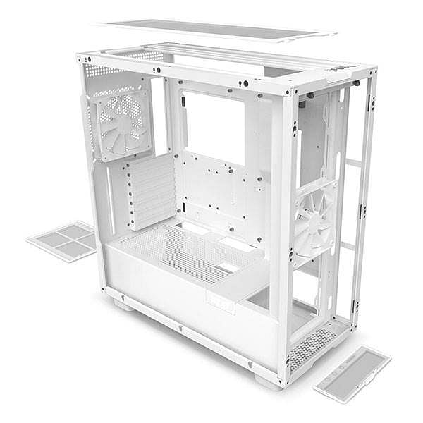 NZXT H7 White  Caja