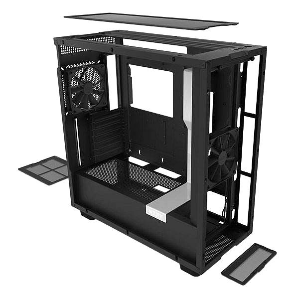 NZXT H7 Black  White  Caja