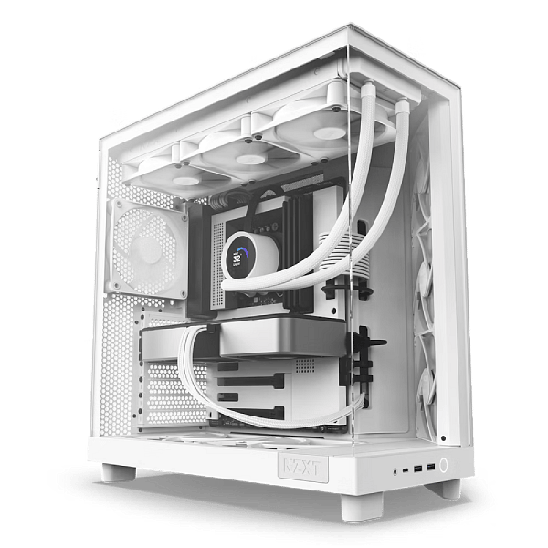 NZXT H6 Flow   Caja ATX Cristal templado Blanca