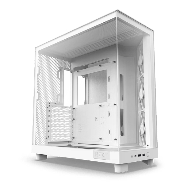 NZXT H6 Flow   Caja ATX Cristal templado Blanca