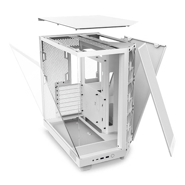 NZXT H6 Flow   Caja ATX Cristal templado Blanca
