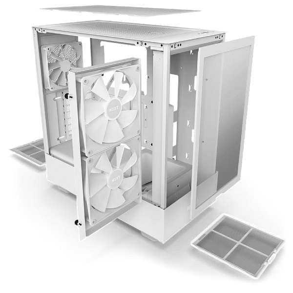 NZXT H5 Flow RGB  Caja ATX Cristal templado Blanca
