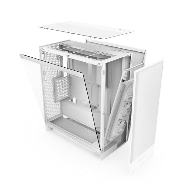 NZXT H7 Flow RGB  Caja ATX Blanca Cristal templado