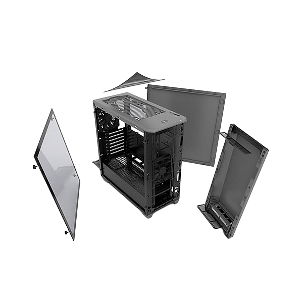 Phanteks Eclipse P400S ATX cristal templado gris  Caja
