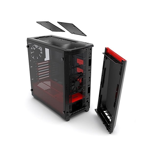 Phanteks Eclipse P400S ATX TG negra roja  Caja