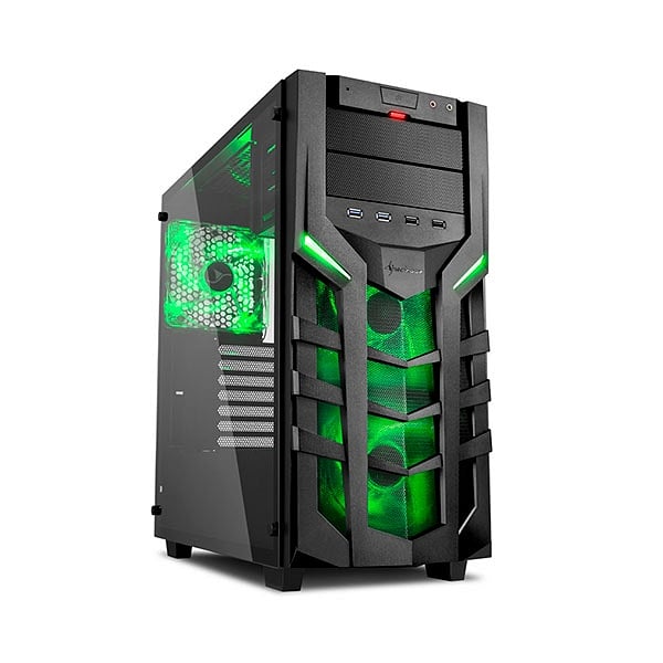 Sharkoon DG7000G negra verde  Caja