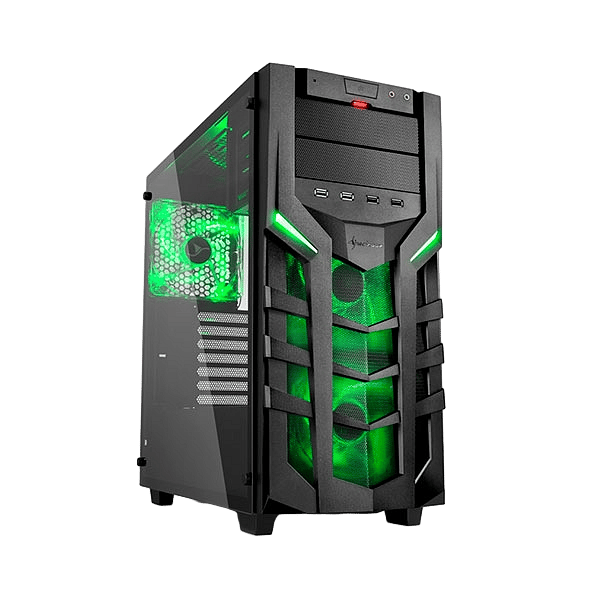 Sharkoon DG7000G negra verde  Caja