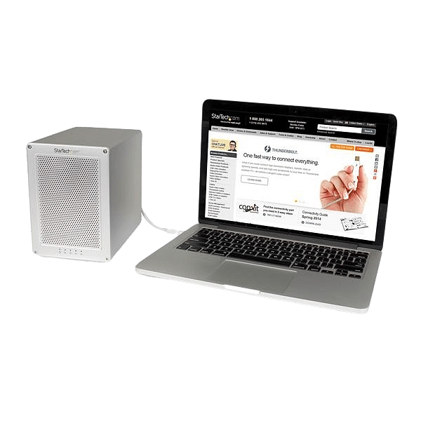 StarTechcom Thunderbolt 2 con 4 RAID de 35  Caja HDD