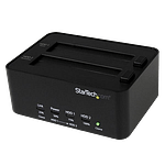 StarTechcom USB 30 2 bahía  25 35 Clona HDD  Dock StarTechcom USB 30 2 bahía  25 35 Clona HDD  Dock