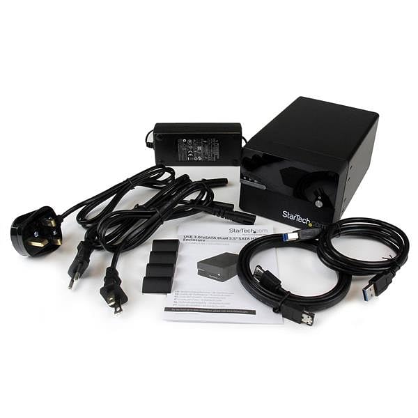 StarTechcom ESATA 2 bahías de 35 con RAID  Caja HDD