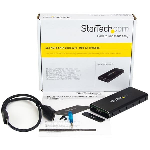 StarTechcom Carcasa M2 a USB C  Caja SSD M2